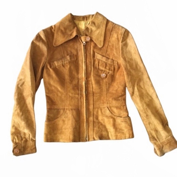 Vintage Jackets & Coats 7s Suede Leather Jacket Xxs Poshmark